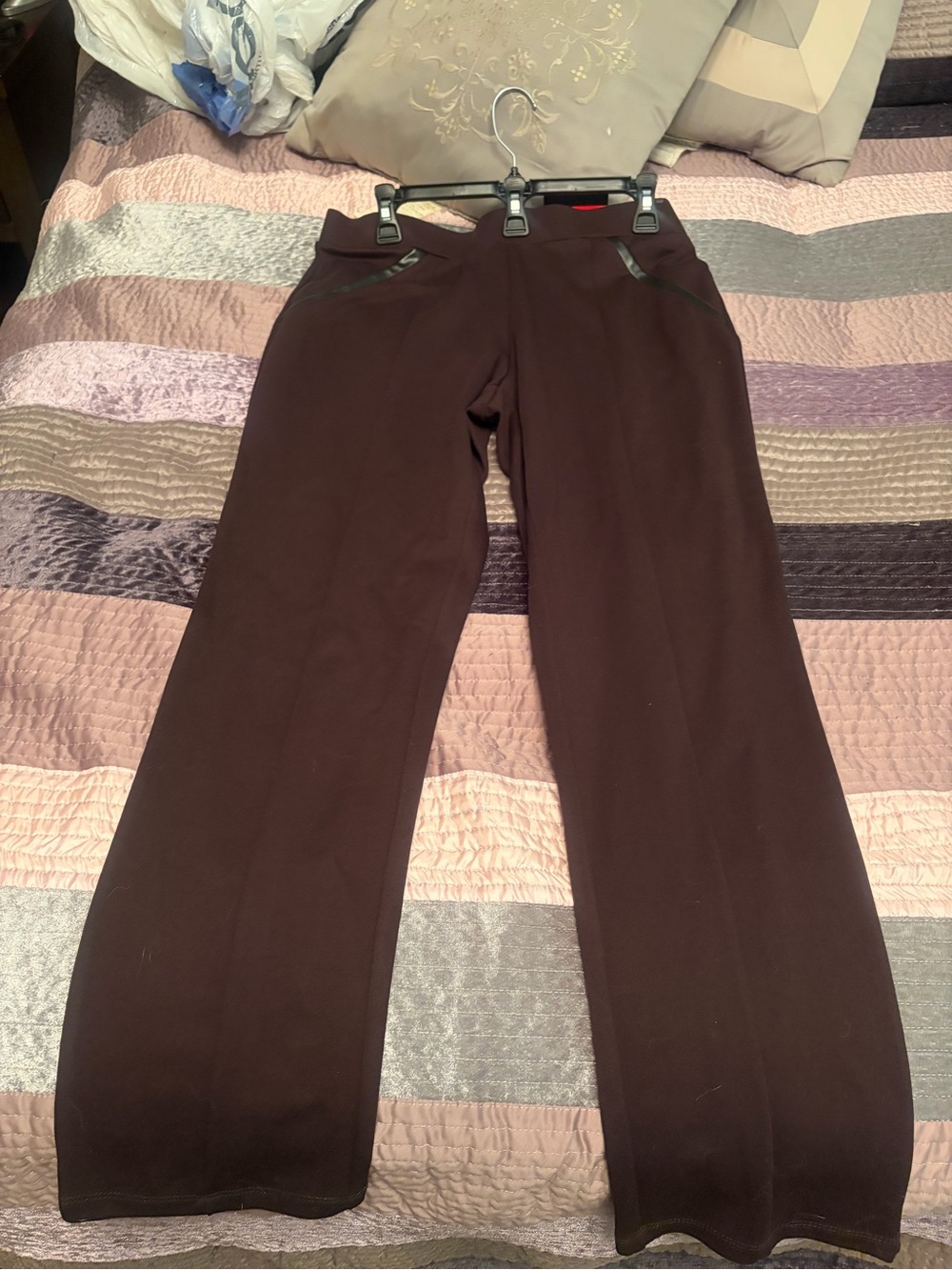 New with tag-Ladies size 14 short Dark Brown Straight-Leg dress slacks-
